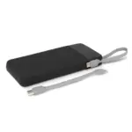 Ziara Powerbank met USB-C & Lightning Kabel 10000mAh, zwart