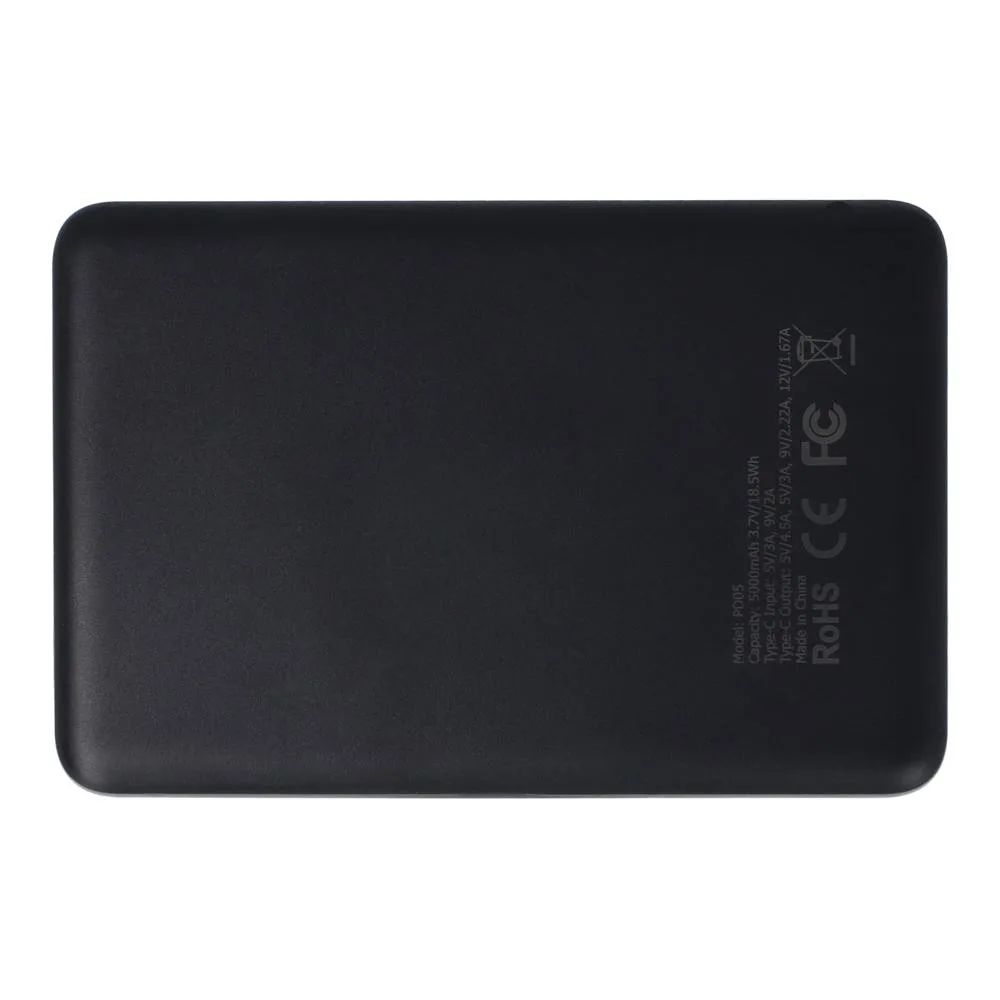 Zenith USB-C Powerbank met Power Delivery R-ABS 5000 mAh productfoto 3 - Hidalgo Zenith USB-C Powerbank met Power Delivery R-ABS 5000 mAh — productfoto 3