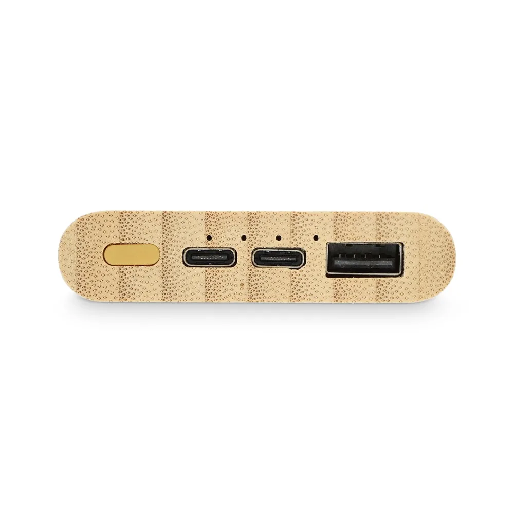 Powerbank Bamboo 5000 mAh productfoto 7 - Hidalgo Powerbank Bamboo 5000 mAh — productfoto 7
