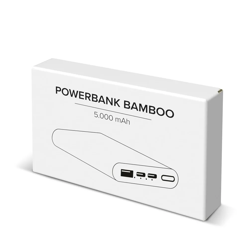 Powerbank Bamboo 5000 mAh productfoto 9 - Hidalgo Powerbank Bamboo 5000 mAh — productfoto 9