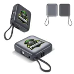 Nova Powerbank 225W Power Delivery met ingebouwde kabels 10000 mAh - Hidalgo Nova Powerbank 22.5W Power Delivery met ingebouwde kabels 10000 mAh