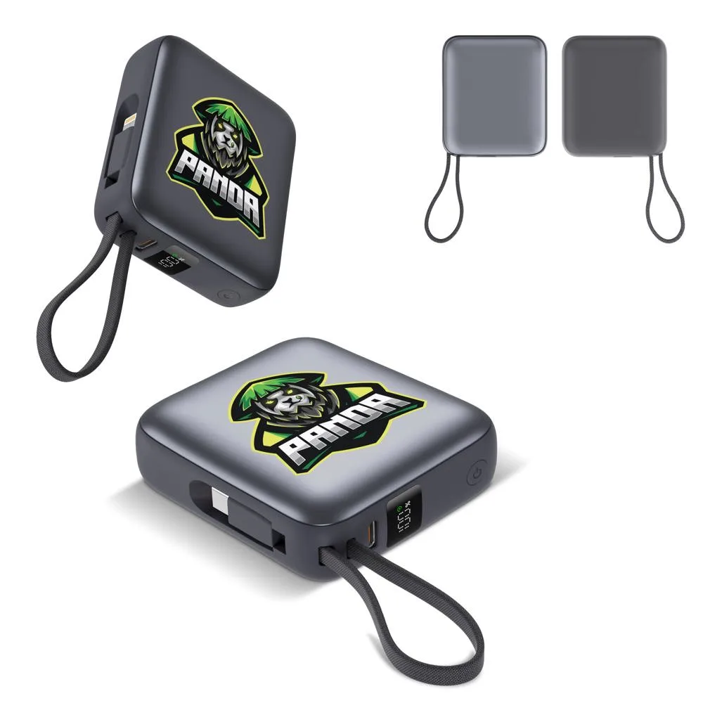 Nova Powerbank 22.5W Power Delivery met ingebouwde kabels 10000 mAh