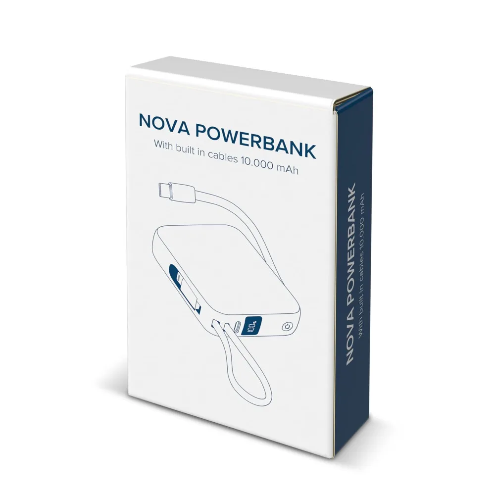 Nova Powerbank 225W Power Delivery met ingebouwde kabels 10000 mAh productfoto 3 - Hidalgo Nova Powerbank 22.5W Power Delivery met ingebouwde kabels 10000 mAh — productfoto 3