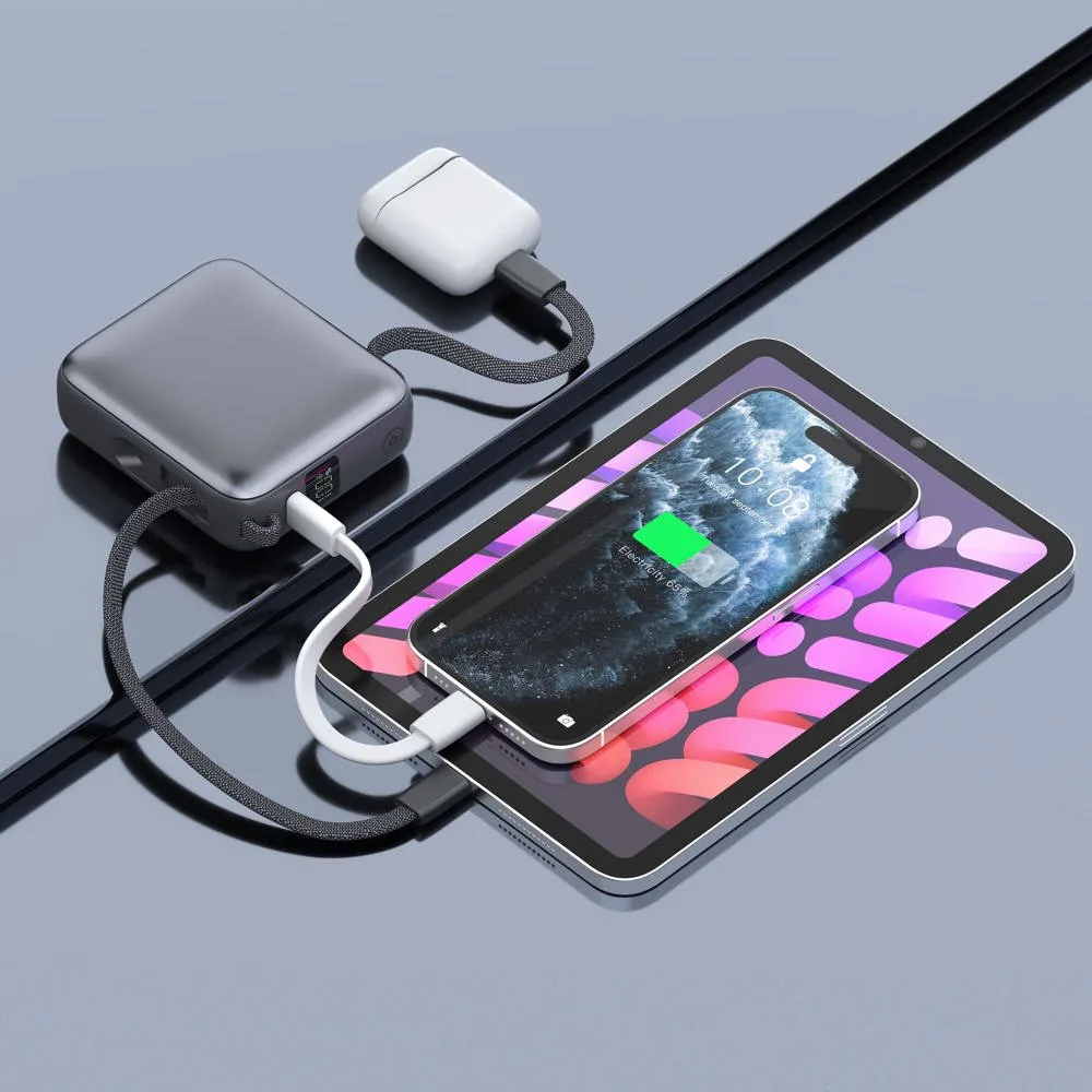 Nova Powerbank 225W Power Delivery met ingebouwde kabels 10000 mAh productfoto 11 - Hidalgo Nova Powerbank 22.5W Power Delivery met ingebouwde kabels 10000 mAh — productfoto 11