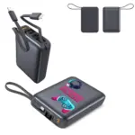 Nova Powerbank 225W Power Delivery met ingebouwde kabels 20000 mAh - Hidalgo Nova Powerbank 22.5W Power Delivery met ingebouwde kabels 20000 mAh