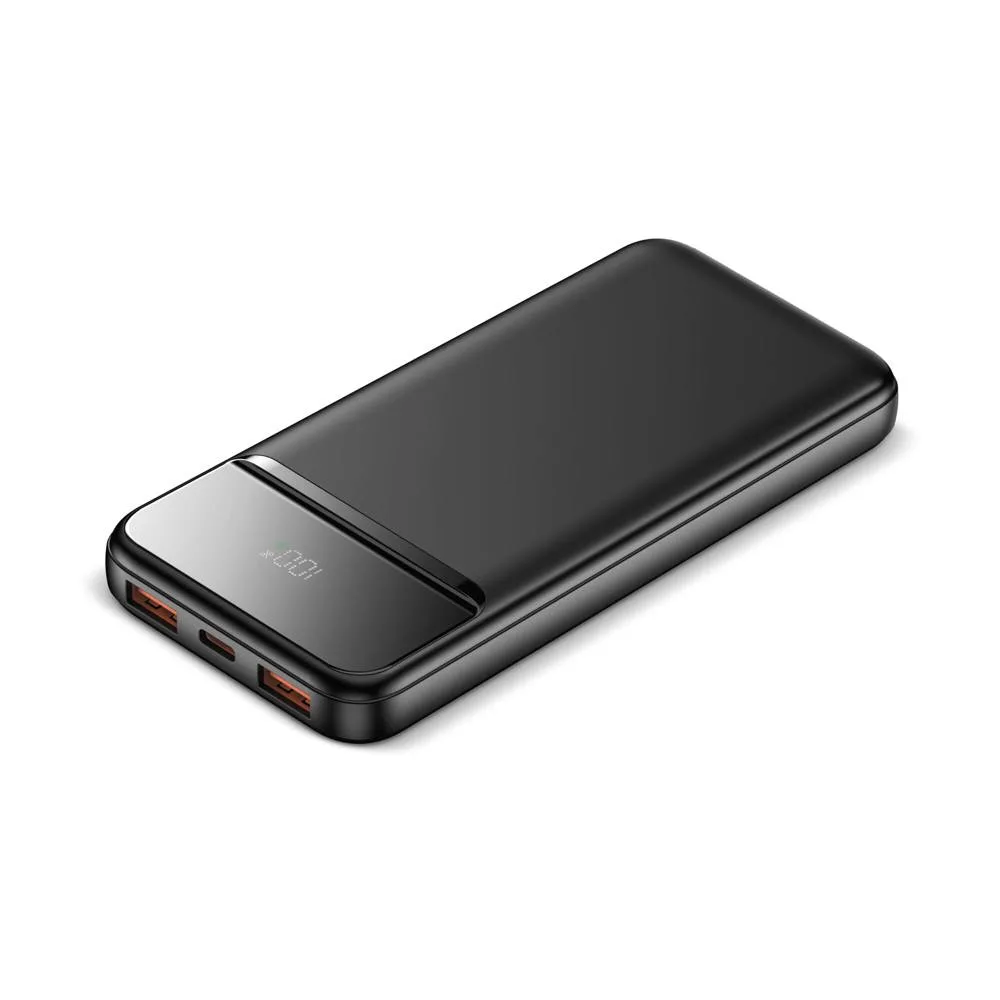 Nolu Powerbank met LED Display 10000 mAh zwart - Hidalgo Nolu Powerbank met LED Display 10000 mAh, zwart