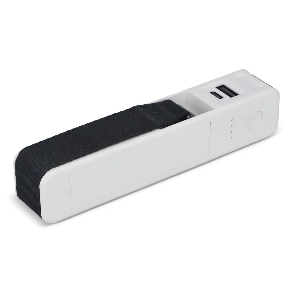 5-in-1 Travel Powerbank 2600 mAh - Bagageweegschaal - Zaklamp - Liniaal - Thermometer wit - Hidalgo 5-in-1 Travel Powerbank 2600 mAh - Bagageweegschaal - Zaklamp - Liniaal - Thermometer, wit
