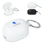 Mini Draadloze Oordopjes Sleutelhanger formaat - Hidalgo-werbeartikel Mini Draadloze Oordopjes Sleutelhanger formaat
