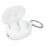 Mini Draadloze Oordopjes Sleutelhanger formaat wit - Hidalgo-werbeartikel Mini Draadloze Oordopjes Sleutelhanger formaat, wit