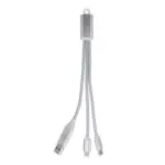 2-in-1 Oplaadkabel USB-A/C naar USB-C & Lightning Aluminium — productfoto 3