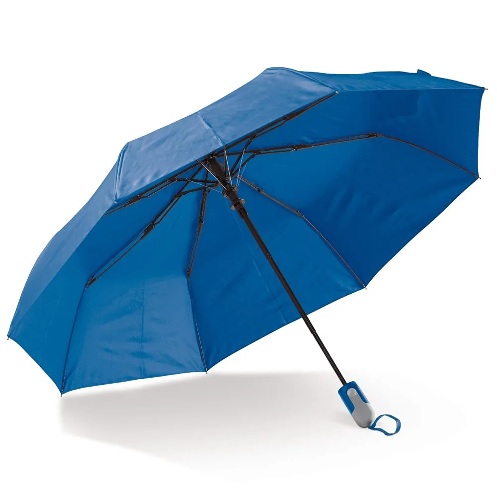 Opvouwbare 22 paraplu auto open blauw - Hidalgo-werbeartikel Opvouwbare 22” paraplu auto open, blauw