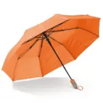 Opvouwbare 22 paraplu auto open oranje - Hidalgo-werbeartikel Opvouwbare 22” paraplu auto open, oranje