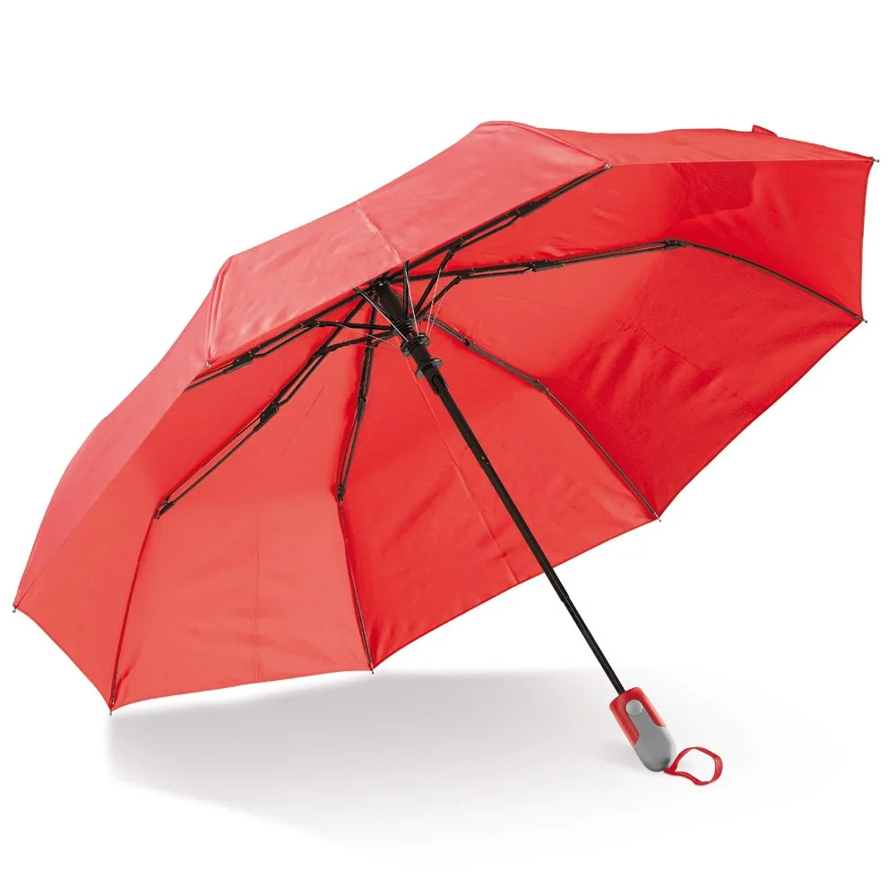 Opvouwbare 22 paraplu auto open rood - Hidalgo-werbeartikel Opvouwbare 22” paraplu auto open, rood