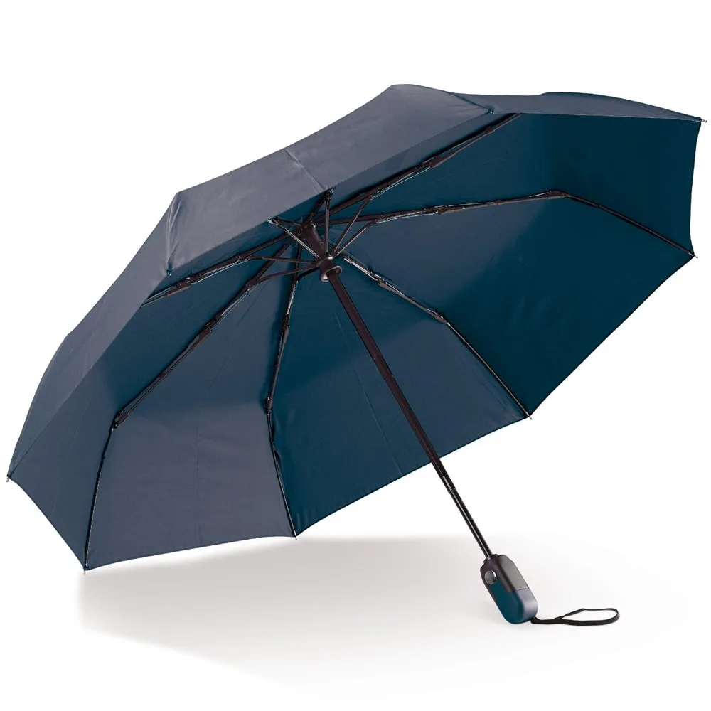 Luxe opvouwbare paraplu 22 auto openauto sluiten donkerblauw - Hidalgo-werbeartikel Luxe opvouwbare paraplu 22” auto open/auto sluiten, donkerblauw
