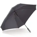 Deluxe 27” vierkante paraplu auto open, zwart