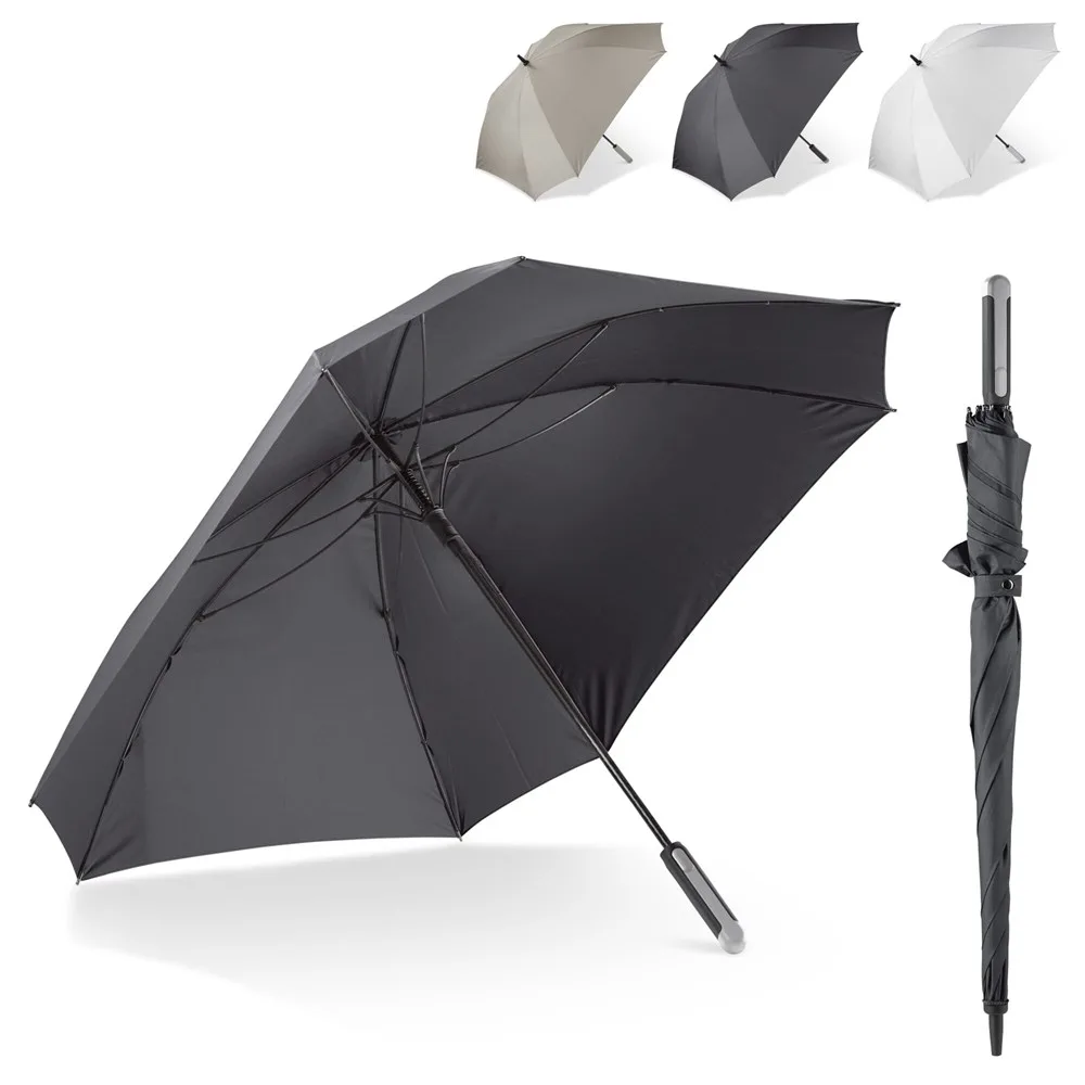 Deluxe vierkante paraplu met draaghoes 27” auto open