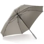 Deluxe vierkante paraplu met draaghoes 27” auto open, taupe