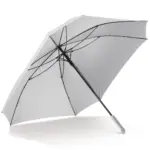 Deluxe vierkante paraplu met draaghoes 27” auto open, wit