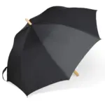 Stok paraplu 25” R-PET recht handvat auto open, zwart