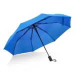 Daintree 190T Pongee 21.5" Opvouwbare winddichte paraplu Auto open, blauw