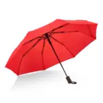 Daintree 190T Pongee 21.5" Opvouwbare winddichte paraplu Auto open, rood