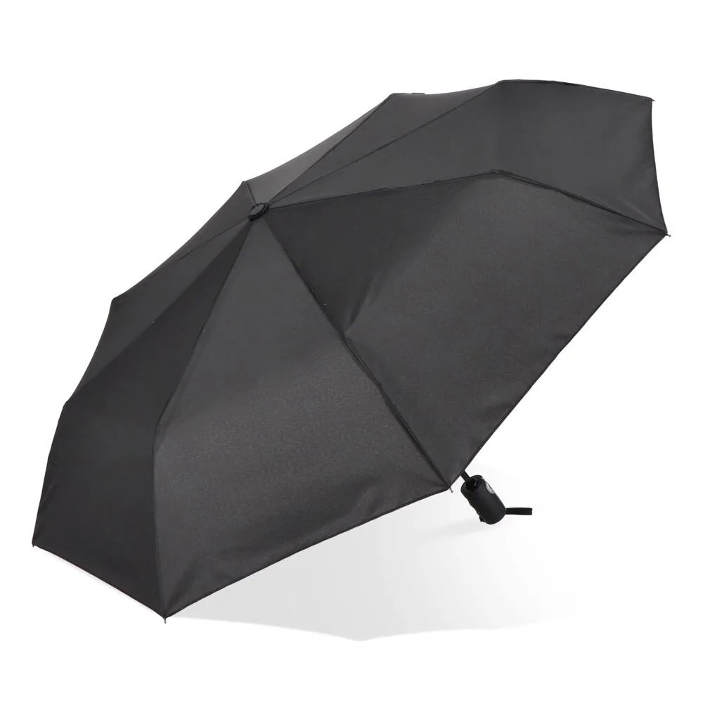 Taman Pongee 21 Opvouwbare winddichte paraplu Auto open close zwart - Hidalgo-werbeartikel Taman Pongee 21" Opvouwbare winddichte paraplu Auto open & close, zwart