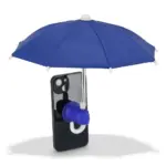 Telefoonparaplu met zuignaphouder blauw - Hidalgo-werbeartikel Telefoonparaplu met zuignaphouder, blauw