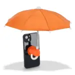 Telefoonparaplu met zuignaphouder oranje - Hidalgo-werbeartikel Telefoonparaplu met zuignaphouder, oranje