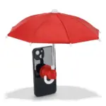 Telefoonparaplu met zuignaphouder rood - Hidalgo-werbeartikel Telefoonparaplu met zuignaphouder, rood