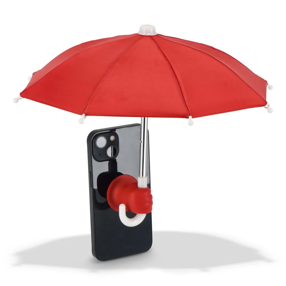 Telefoonparaplu met zuignaphouder rood - Hidalgo-werbeartikel Telefoonparaplu met zuignaphouder, rood