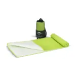 R-PET sneldrogende sport handdoek 40x80cm met etui (200g/m²) sublimatie, lichtgroen