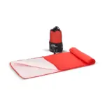 R-PET sneldrogende sport handdoek 40x80cm met etui (200g/m²) sublimatie, rood