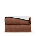 Gecombineerde coral fleece deken 120x150cm 500gm² sublimatie taupe - Hidalgo Gecombineerde coral fleece deken 120x150cm (500g/m²) sublimatie, taupe