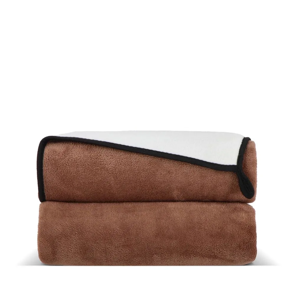 Gecombineerde coral fleece deken 120x150cm 500gm² sublimatie taupe - Hidalgo Gecombineerde coral fleece deken 120x150cm (500g/m²) sublimatie, taupe