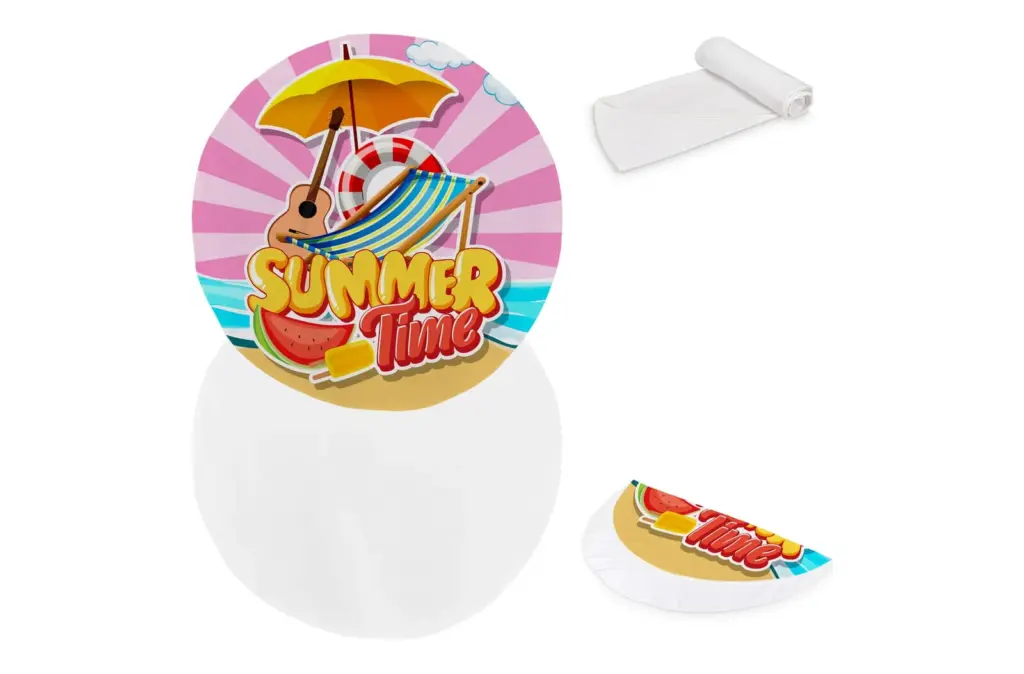 Round Beach Towel Custom Print Double Sided 150cm