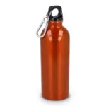 Gerecycled RVS Enkelwandige fles met Karabijnhaak 500ml, oranje