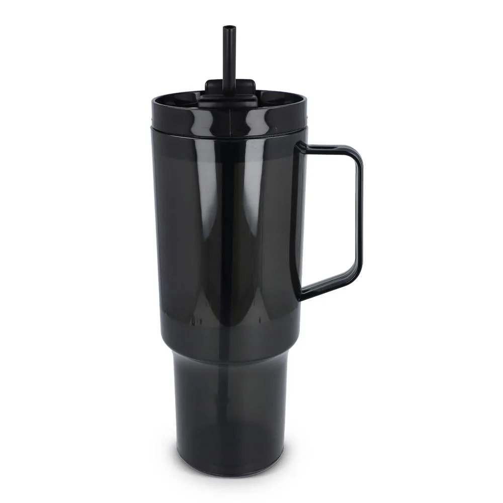 Miami beker met handvat Transparant 12 L R-PET transparant zwart - Bidons & Shakers Miami beker met handvat Transparant 1.2 L R-PET, transparant zwart