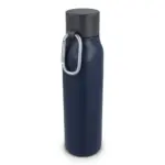 Thermofles matte finish met Caribiner 600ml, donkerblauw