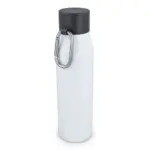 Thermofles matte finish met Caribiner 600ml, wit