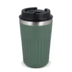 Gerecycled RVS Koffie beker 400ml olijfgroen - Bidons & Shakers Gerecycled RVS Koffie beker 400ml, olijfgroen