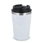 Gerecycled RVS Koffie beker 400ml wit - Bidons & Shakers Gerecycled RVS Koffie beker 400ml, wit