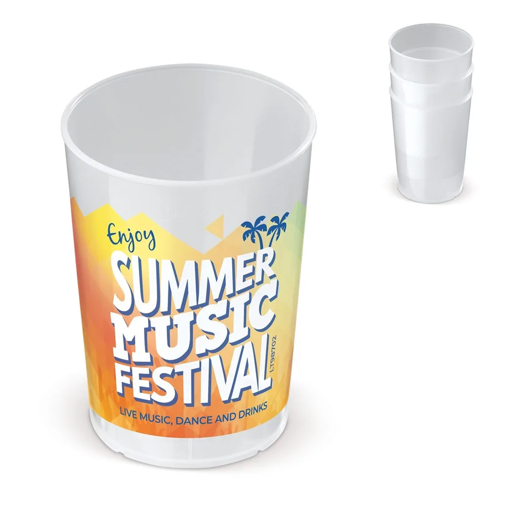 Ecologische cup PP 250ml - Bidons & Shakers Ecologische cup PP 250ml