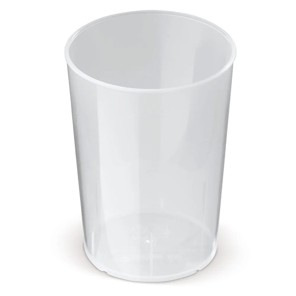 Ecologische cup PP 250ml productfoto 2 - Bidons & Shakers Ecologische cup PP 250ml — productfoto 2