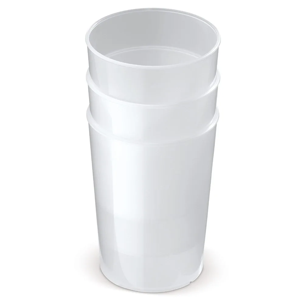 Ecologische cup PP 250ml productfoto 3 - Bidons & Shakers Ecologische cup PP 250ml — productfoto 3