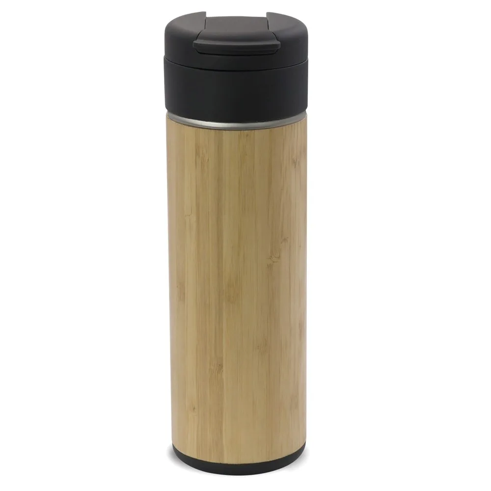 Thermofles Flow bamboe 400ml productfoto 2 - Hidalgo-werbeartikel Thermofles Flow bamboe 400ml — productfoto 2