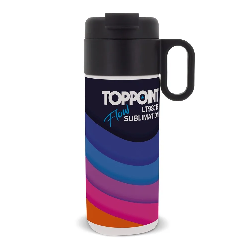 Thermofles Flow met handvat sublimatie 400ml - Bidons & Shakers Thermofles Flow met handvat sublimatie 400ml