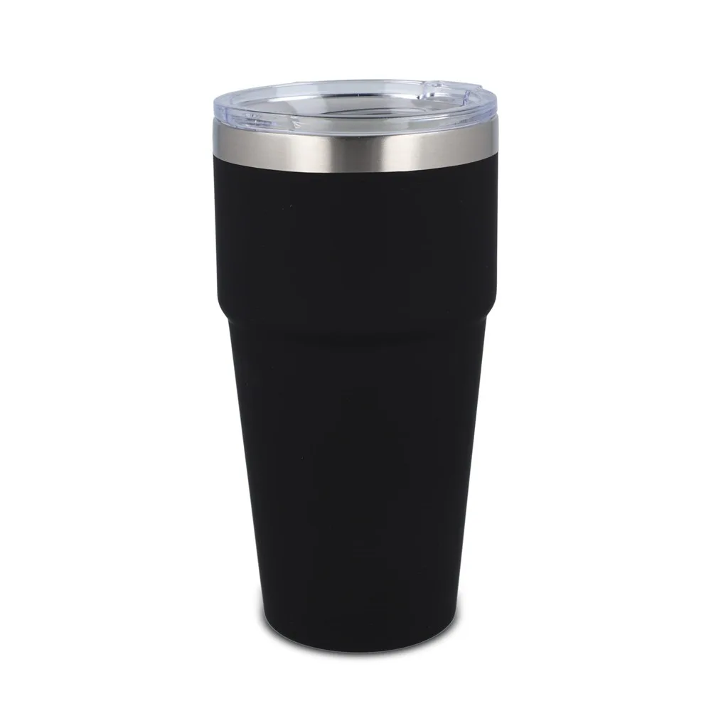 T-ceramic soft touch auto mok 500ml zwart - Hidalgo-werbeartikel T-ceramic soft touch auto mok 500ml, zwart
