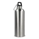 R-SS enkelwandige fles met karabijnhaak 750ml, zilver