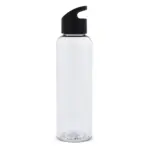 Waterfles Loop transparant R-PET 600ml, transparant zwart