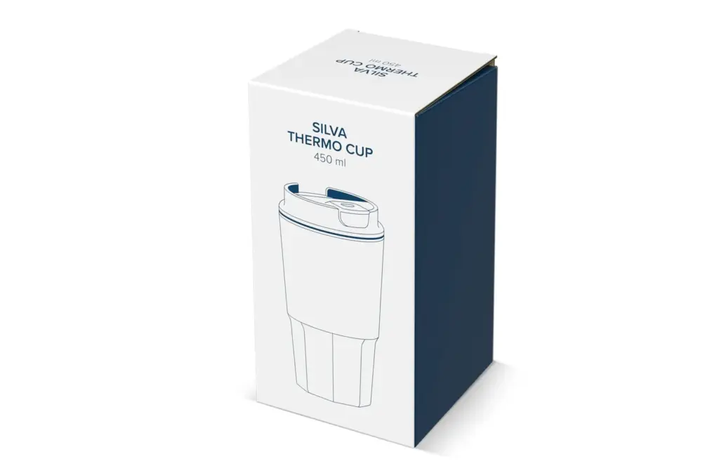 Thermobecher mit Logo doppelwandig Edelstahl 450 ml — Produktfoto 4